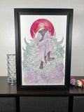 Sukuna Art Print | Jujutsu Kaisen Watercolor Poster | Anime Villain Wall Decor | 12x18 Fantasy Illustration