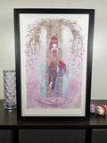 Monika Art Print | Doki Doki Literature Club Poster | Pastel Watercolor Anime 12x18 Decor