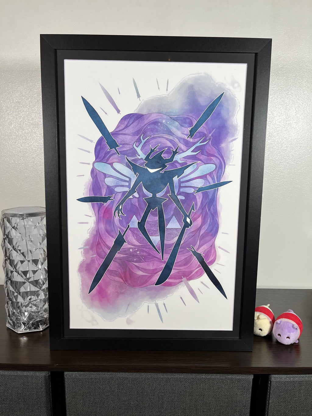 Roaring Knight Art Print | Indie RPG Villain Fan Art | Dark Fantasy Silhouette 12x18 Wall Decor